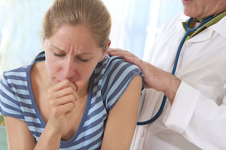 The doctor's cough during the smoke
